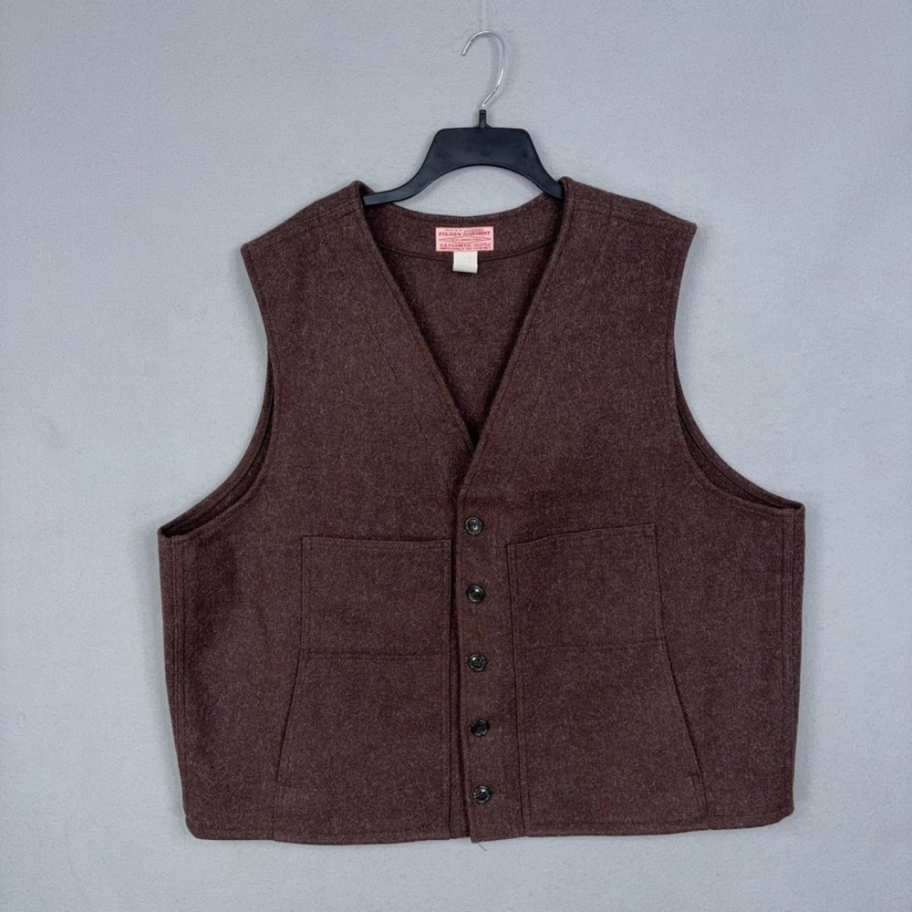Filson Mackinaw Wool Vest Mens 54 Brown 10055 Outdoor Workwear Gorpcore
